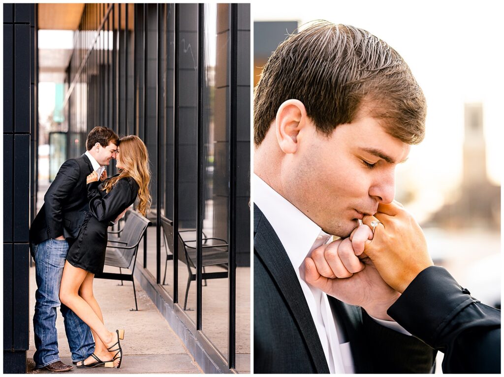 Engagement photos downtown Lubbock.