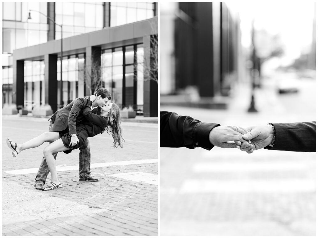 Downtown Lubbock engagement photo session