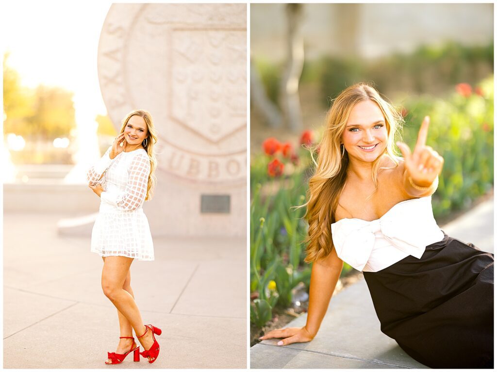 Texas Tech senior photo session on campus