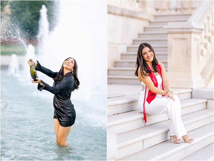 Pop the champagne- Texas Tech senior photos